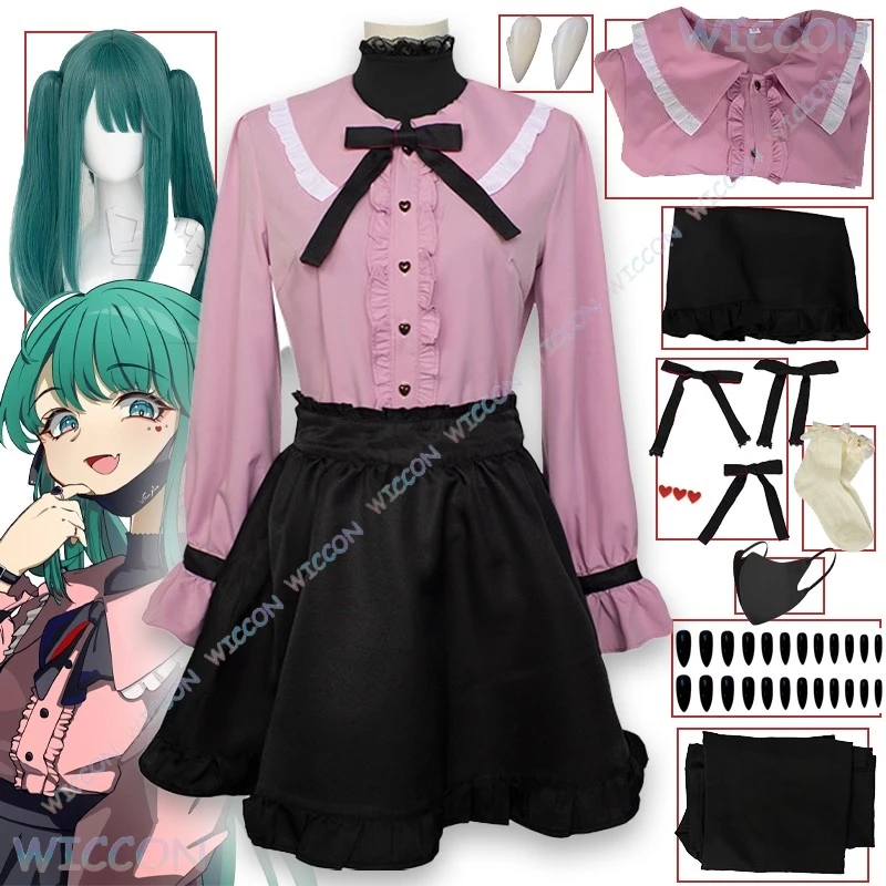 

Project Sekai Mikuku Vampire Косплей Костюм VOCID Future Официальная игра Точное готическое платье Лолиты для Хэллоуина Cos