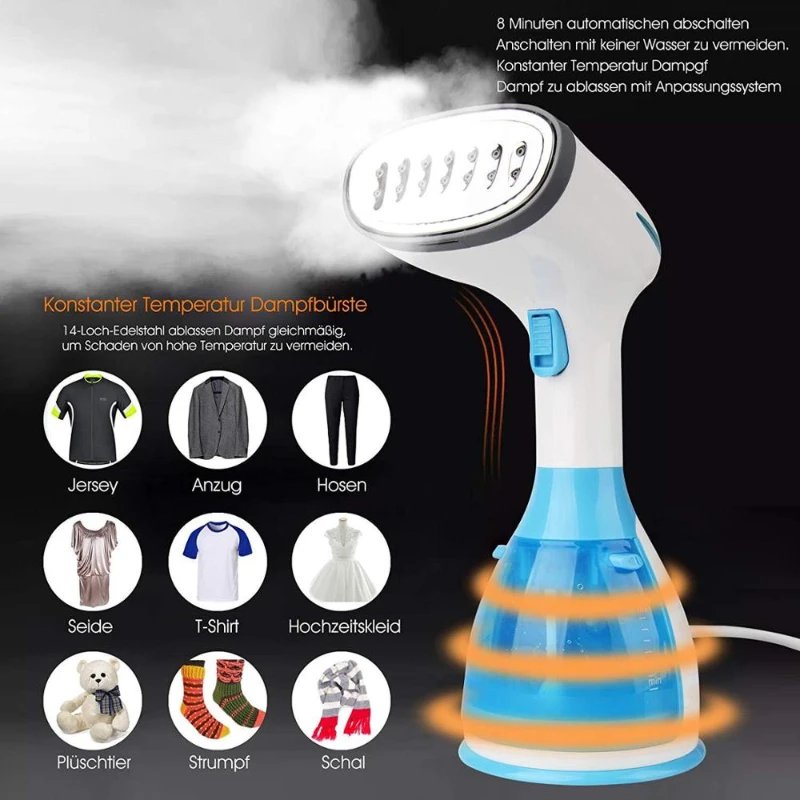 

280ml Handheld Fabric Steamer 15 Seconds Fast-Heat 1500W Powerful Garment Steamer for Home Travelling Portable Steam Iron Hot