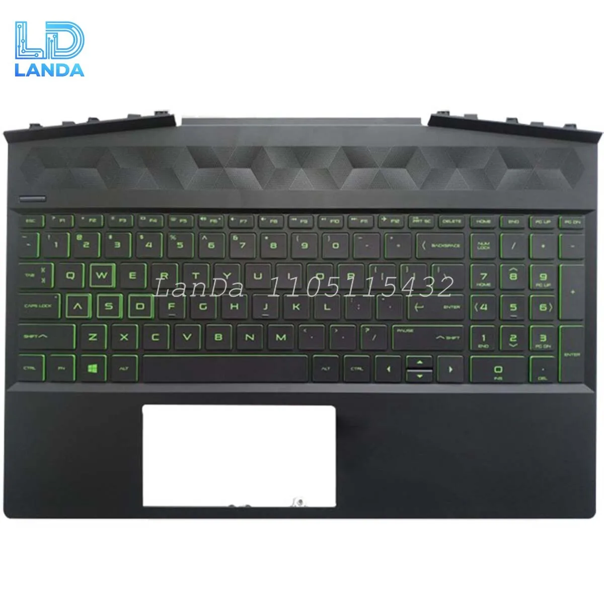 New Palmrest Upper Case Cover For HP Omen 15DK TPN-C141 Backlit Laptop Keyboard