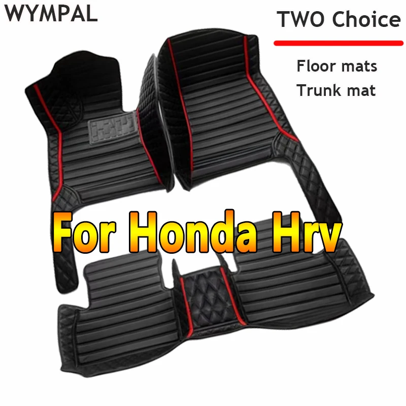 

Custom Automotive Car Floor Mats For Honda Hrv 2014 2015 2016 2017 Auto Luxury Leather Men Women Car Mats Full Coverage