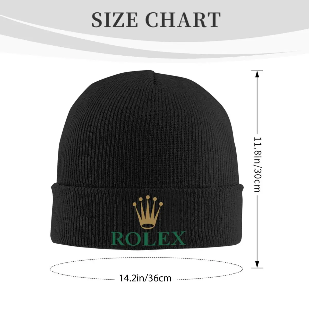 R-ROLEX Logo Hat Autumn Winter Skullies Beanies Street Cap Unisex Acrylic Bonnet