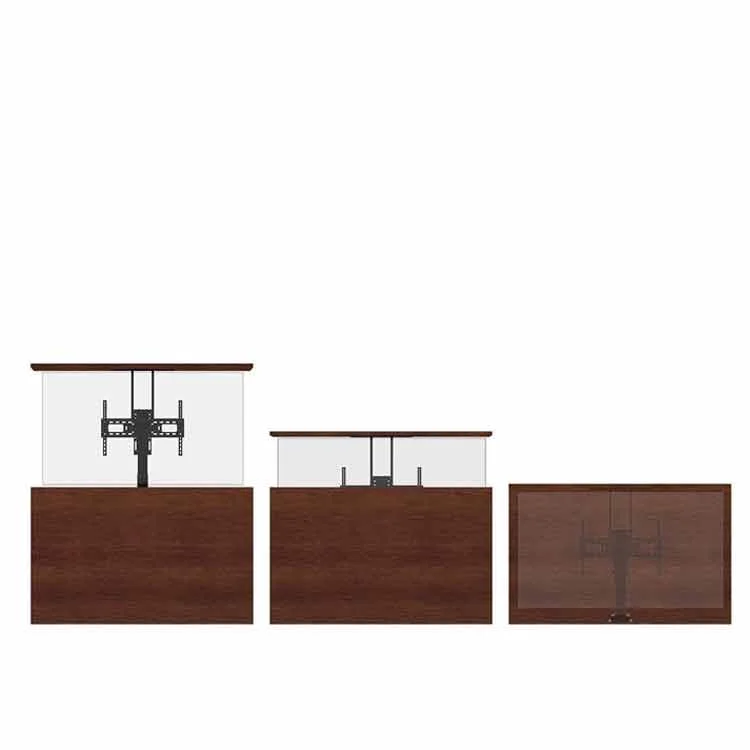 Nowoczesny Stojak na Telewizor z Elektrycznym Systemem Podnoszenia, Regulowany w Pionie, z Pilotem, do Telewizorów o Przekątnej 32-70 Cali