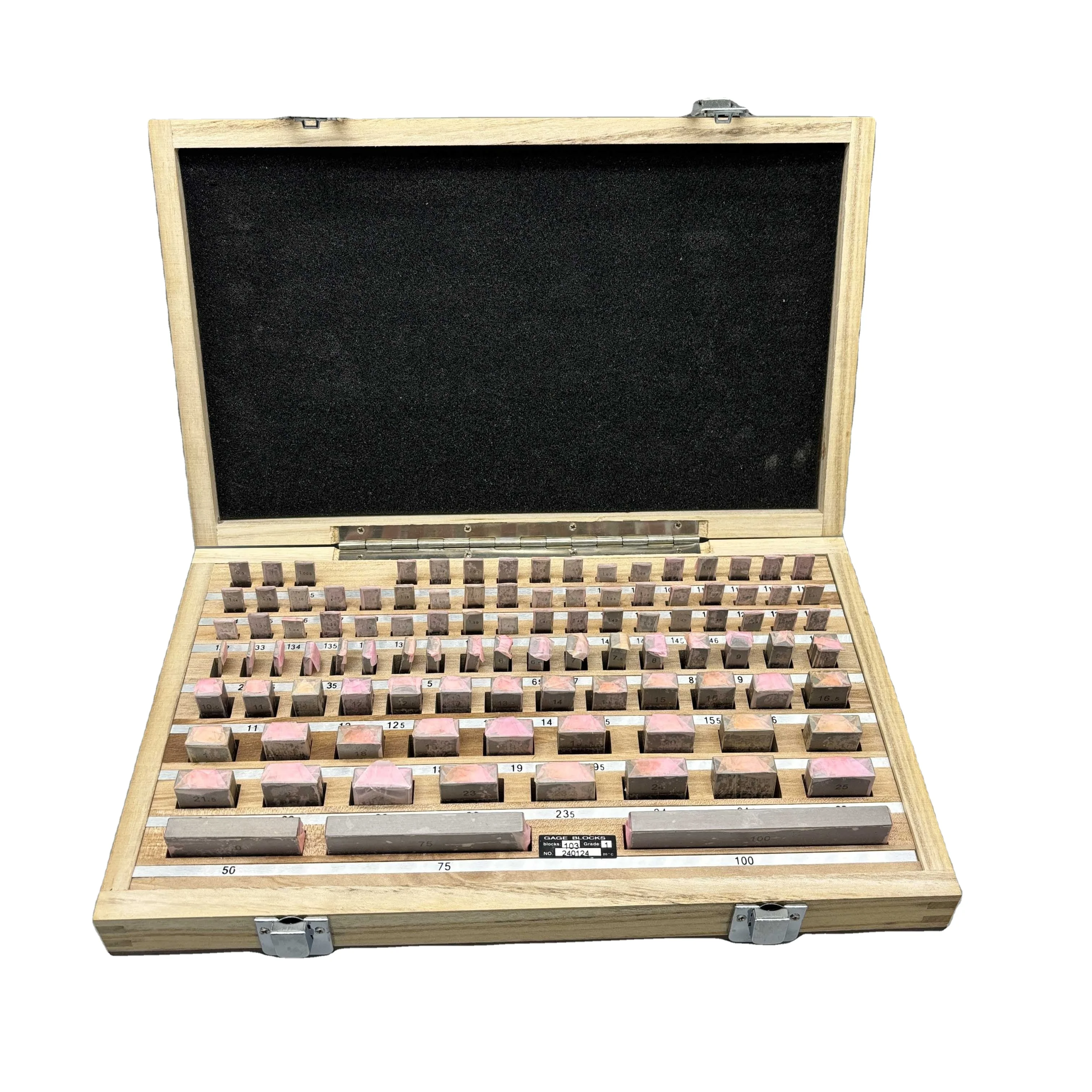 Grade 0/1/2 Steel Gage Block Set 103 Pcs Measuring Block Set For Testing Comprehensive Gauge Block Collection