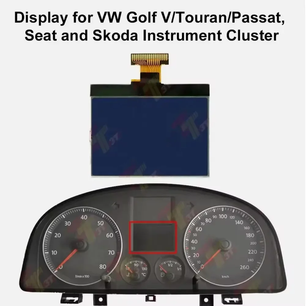 Dashboard LCD Display for VW Golf V / Touran / Passat / Jetta / Caddy / Eos, Skoda Instrument