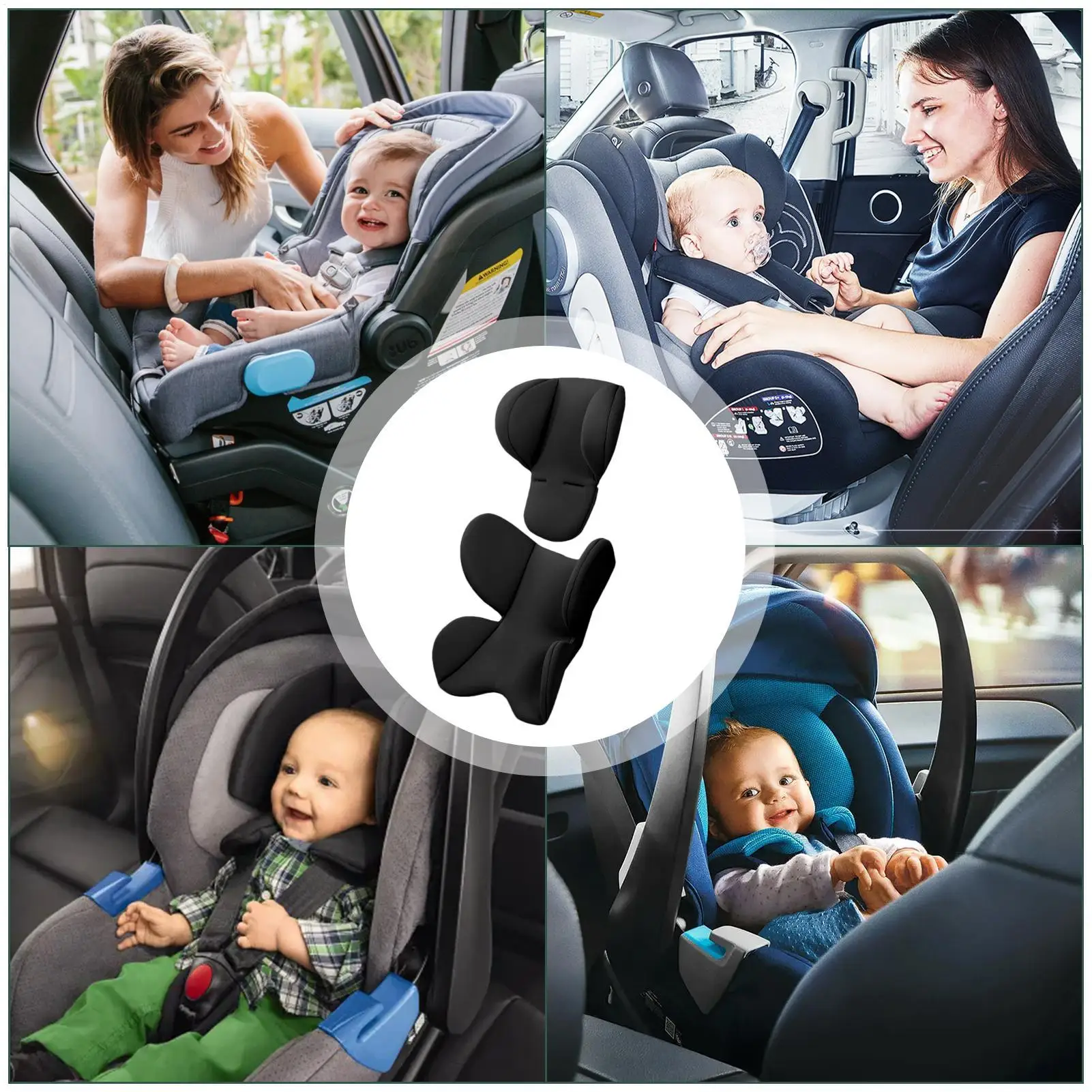 Baby Head Support for Car Seat Baby Body Support Car Insert Kids Vehicle Neck Support for Travel Interior Road Trip Swing view 6