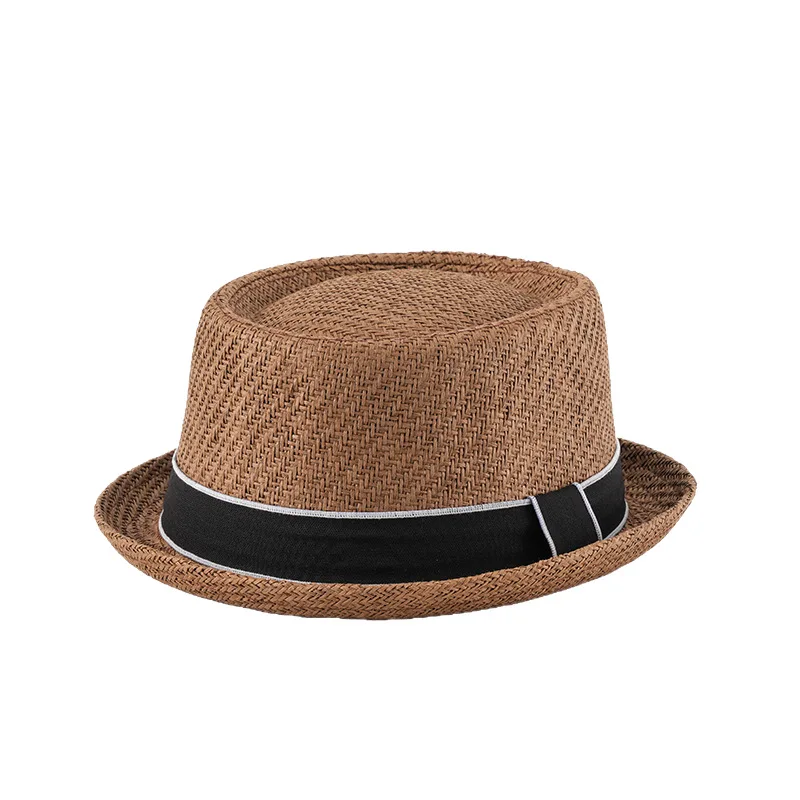 Best Seller Panama Dress Hat - Textured Dome Toquilla Straw Sun Hat, Short Brim Summer Visor for City Outings & Travel (UPF 50+)