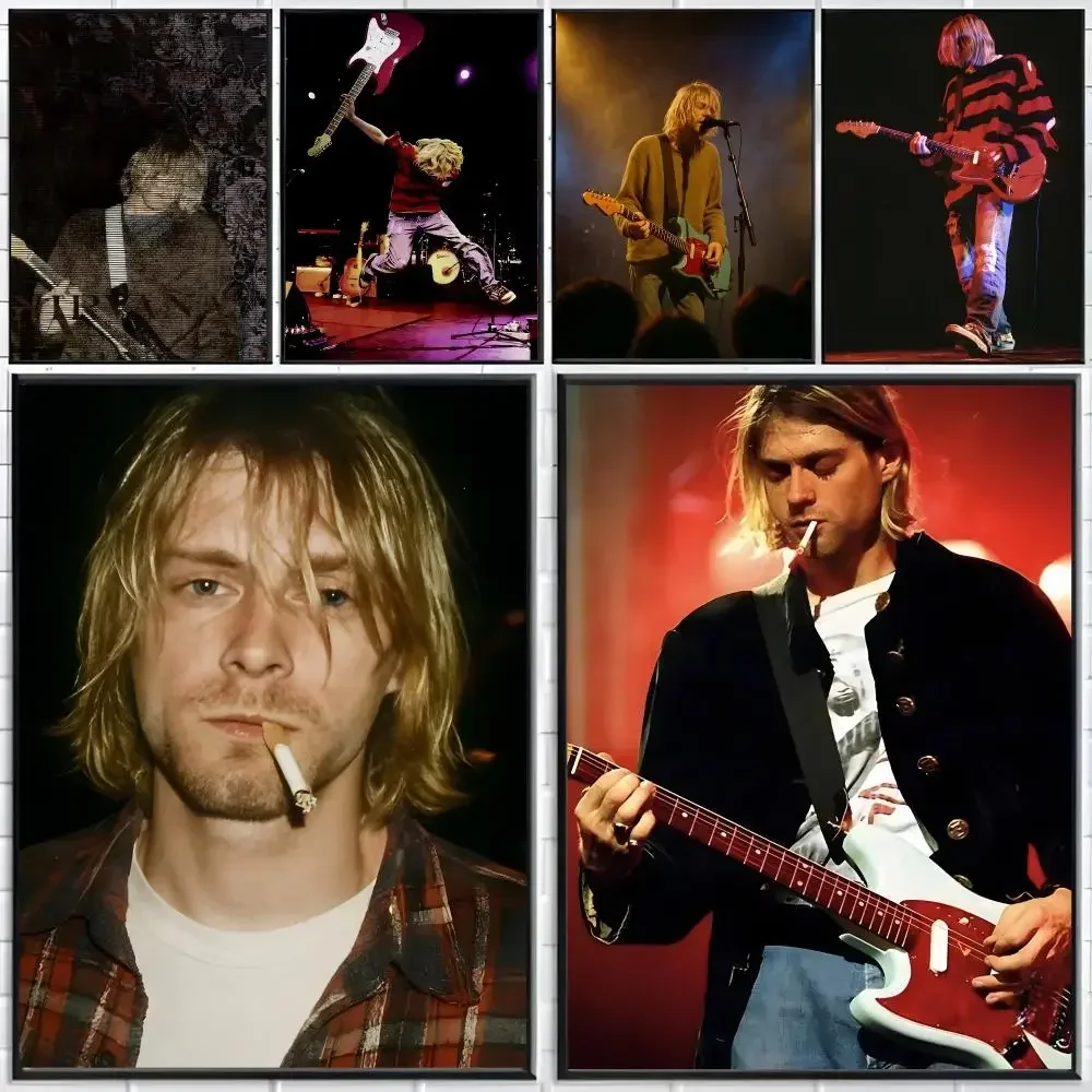 Singer Rock Kurt Cobain Poster Distinct Home Decor Concepts Chic Indoor Art Pieces