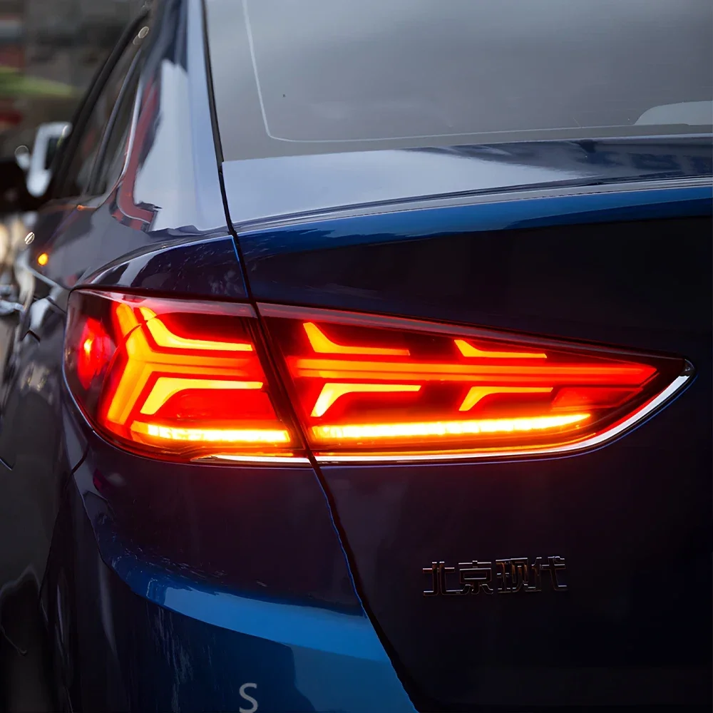 

Автомобильные задние фонари в сборе для Hyundai Sonata 2018-2019, светодиодные автоматические задние фонари, обновленный динамический стример, аксессуары для сигнальных ламп
