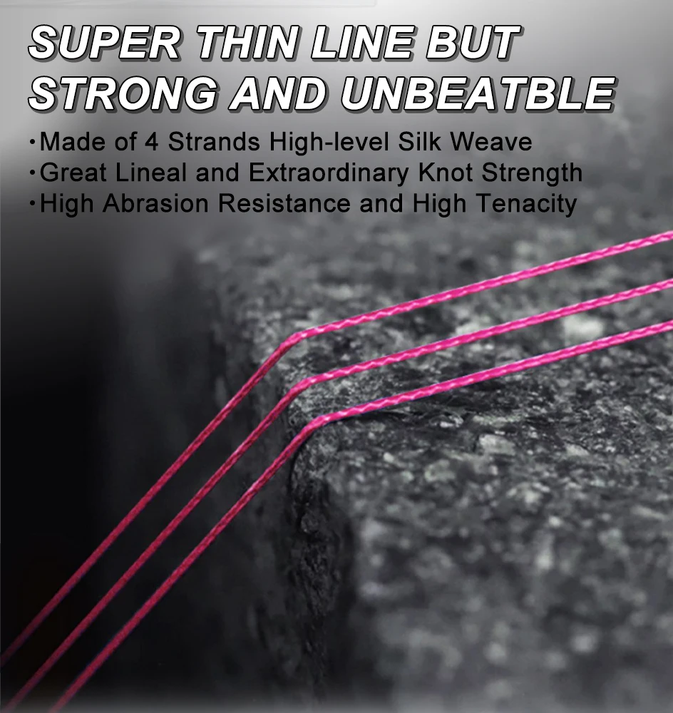 MIFINE Devil's Wire Light Game 4X geflochtene PE-Angelschnur, 150 m, dünn und stark, mehrschichtig beschichtete Angelschnur für Forellen, Barsch – Detail 3