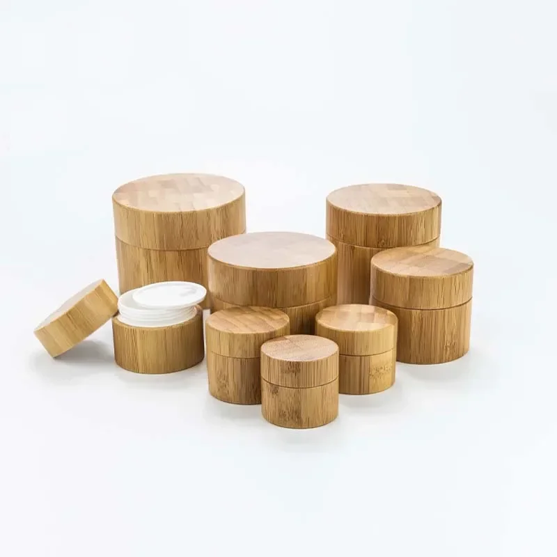 

Big Size 250g 200g 150 100g PP Bamboo Bottle Cream Jar Nail Art Cream Refillable Cosmetic Makeup Container Bottle Storage Box