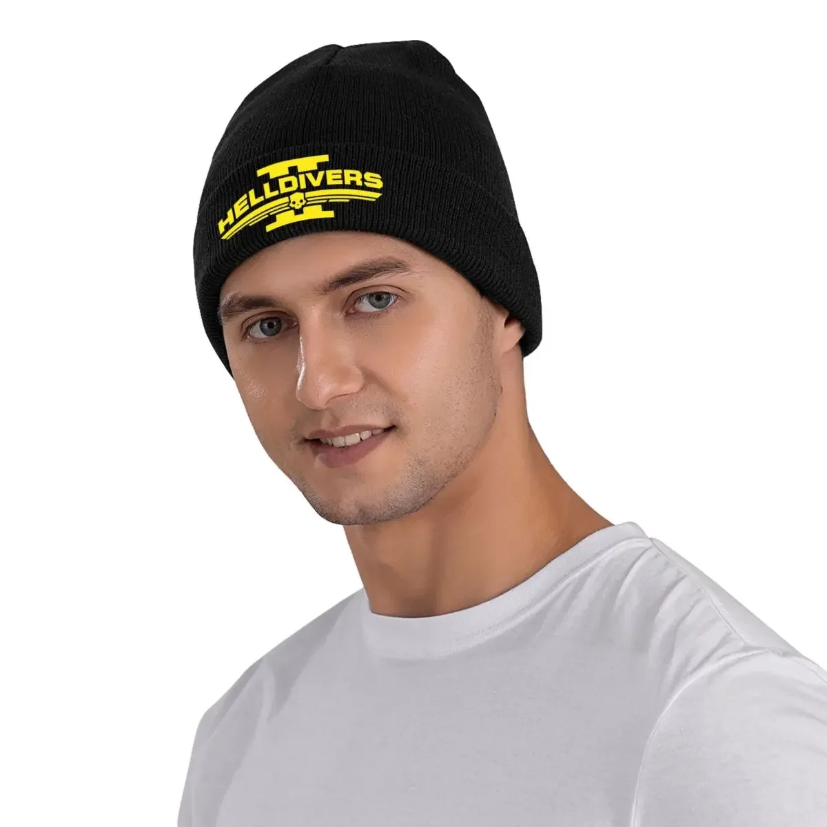 Helldivers BOOOOOM Knitted Hat Women's Men's Beanies Winter Hats Warm Caps