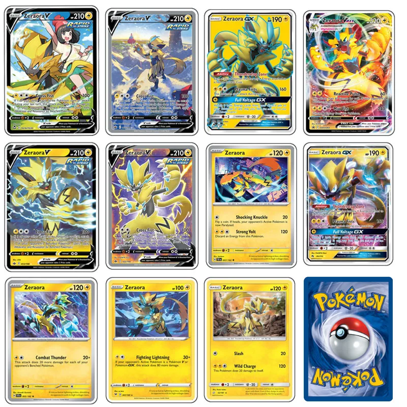 Pokemon selbstgemachtes Originalmaterial Acryl Zeraora Anime Peripheriegeräte Karte Ornament Größe 6,3 x 8,8 cm