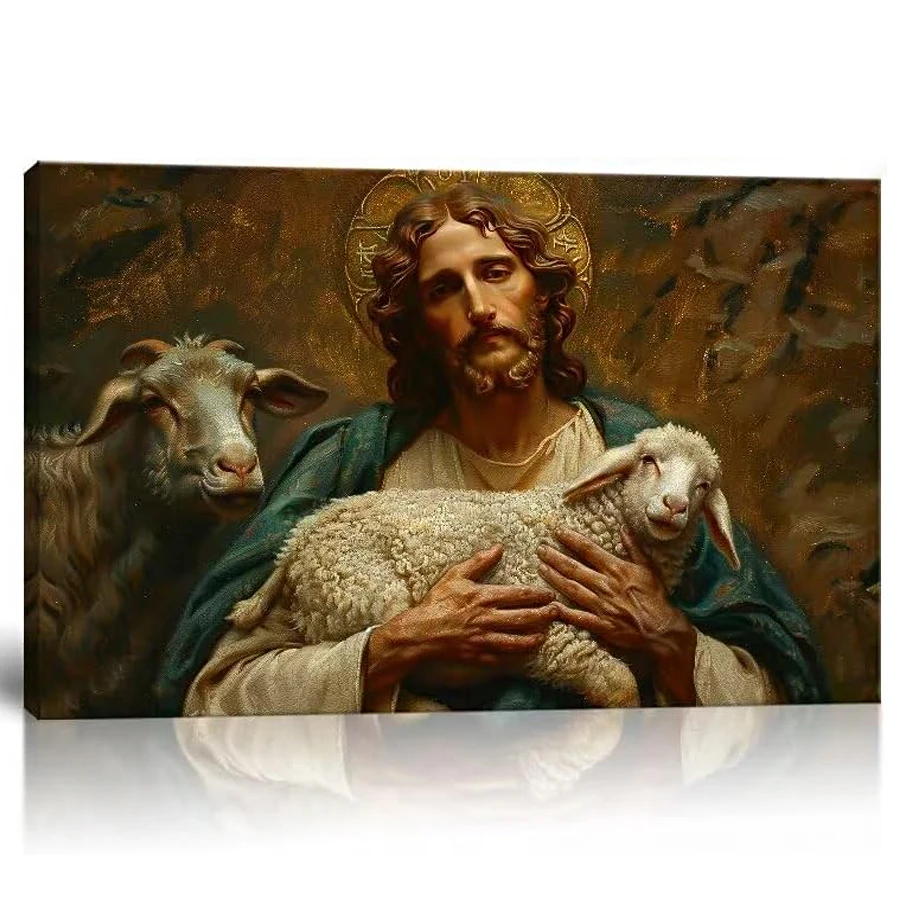 Jesus and Lamb 5D diamond painting kit Wall Art Jesus Christ 3D embroidery Painting God Faith Artwork Christian Home Decoration