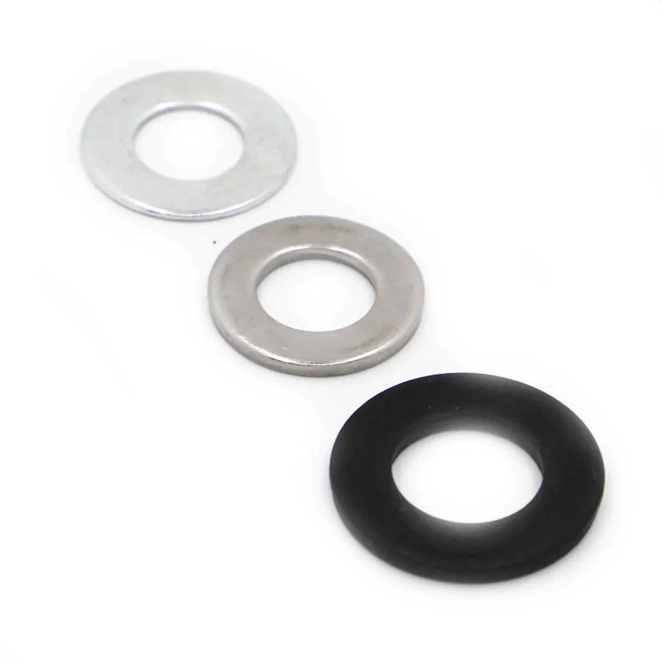 M2 M2.5 M3 M4 M5 M6 M8 M10 M12 M16-M24 304 Stainless Steel Black White Zinc-plated Flat Washer Plain Washer Flat Gasket Rings