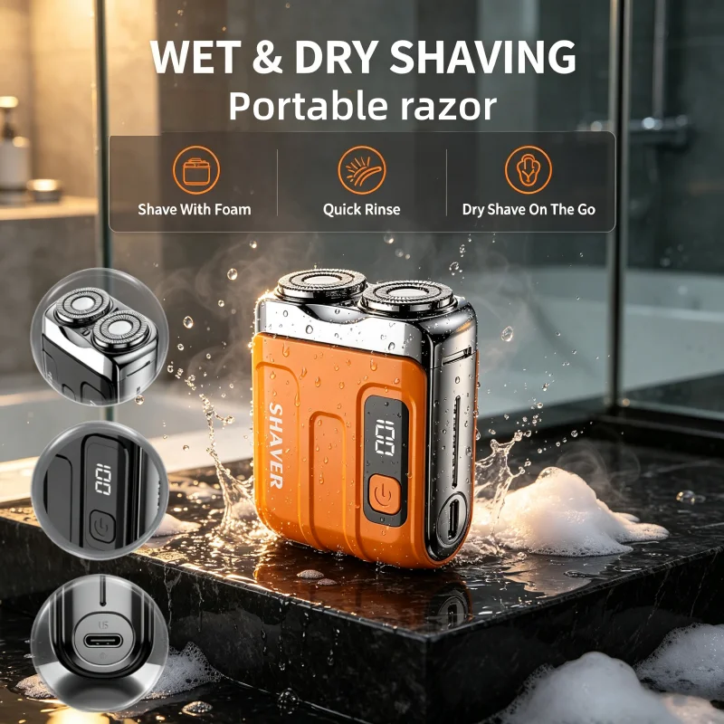 barbeador-eletrico-masculino-a-prova-de-respingos-ipx7-lamina-dupla-aparador-de-barba-portatil-recarregavel-tipo-c-com-display-led-para-uso-diario