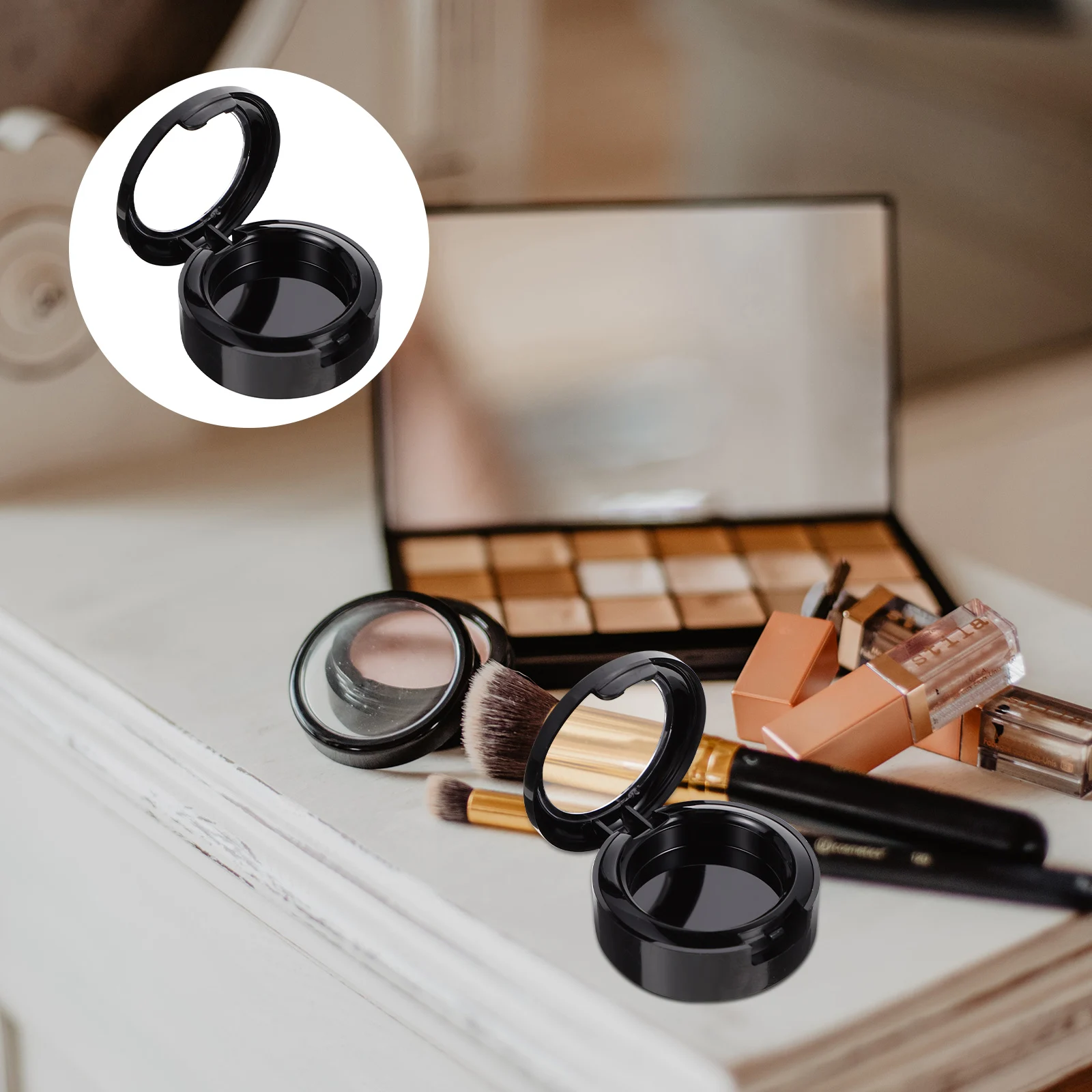 

8 Pcs Container ABS Durable Storage Eyeshadow Organizer Eyeshadow Compact Case Compact Case Empty Plate Travel
