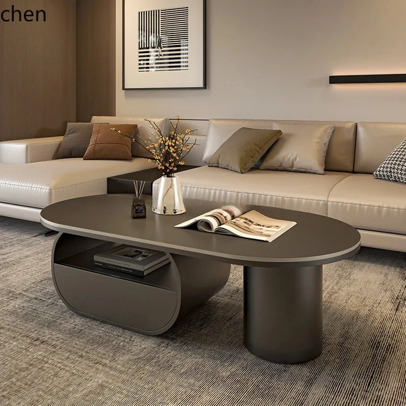 v3 light luxury modern simple small apartment creative minimalist waist round oval high sense