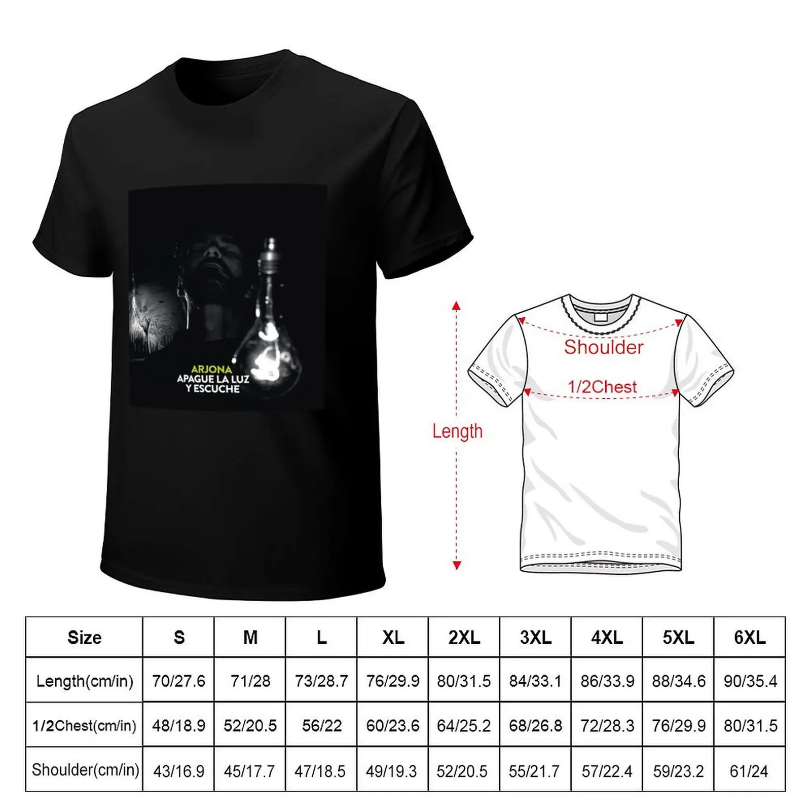 Ricardo Arjona apague la luz y escuche T-Shirt man t shirt graphic T-Shirt