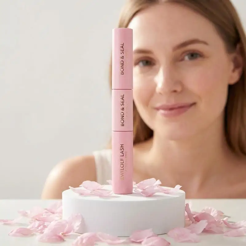 False Eyelash Glue Double Ended Lash Bond and Seal Waterproof Sweatproof Strong Hold for  Eye Makeup Look