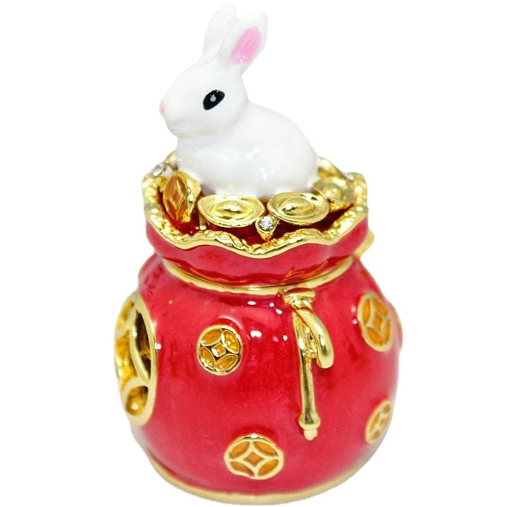 

Rabbit Shaped Jewelry Box Material Necklace Bracelet Storage Bunny Organizer Home Decoration GiftVintage Trinket