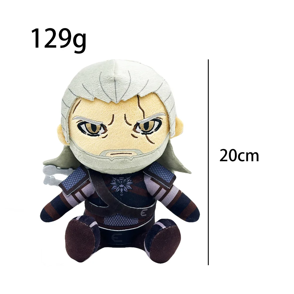 Geralt The Witcher 3 Wild Hunt دمى قطيفة دمية قطنية ملحقات أنيمي دمية ناعمة لعبة تزيين الغرفة اللطيفة هدايا الهالوين للأطفال