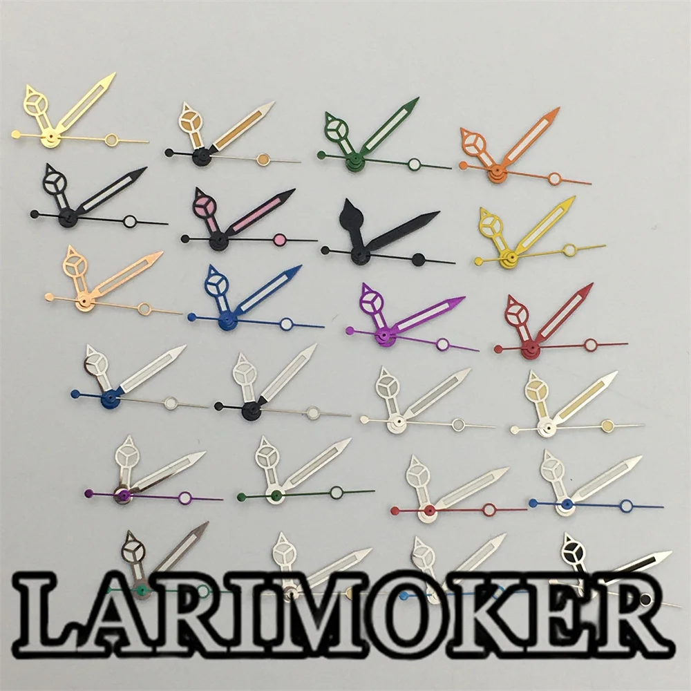 LARIMOKER Black Purple Yellow Gold Silver Blue Green Orange Red Hand With C3 Green Luminous Fit NH35 PT5000 Movement Watch Part