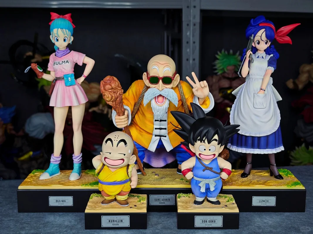 Nova Estátua Jt Dragon Ball Z Série Infância: Bonecos de Ação PVC Colecionáveis Bulma, Lunch, Chichi e Son Goku - Presentes