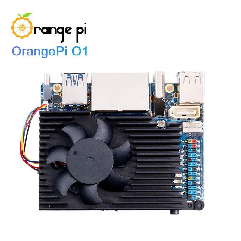 Orange Pi O1 8G 16G Board Computer Pre-assembly Heat Sink Run AI Computing, Support 16TOPS Computing Power, Low Power