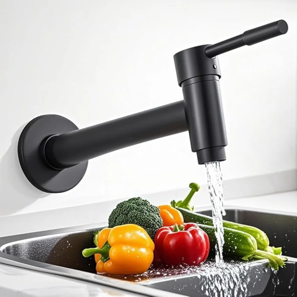 النحاس الأسود صنبور الموسعة في الهواء الطلق حديقة صنبور الحائط الحمام ركن غسالة صنبور #3