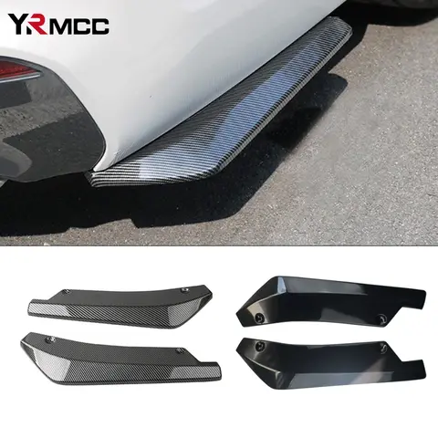 2PCS 자동차 후면 범퍼 안티 스크래치 스포일러 디퓨저 스플리터 스크래치 보호기 자동차 립 범퍼 범용 액세서리 탄소 섬유 2PCS 자동차 후면 범퍼 안티 스크래치 스포일러 디퓨저 스플리터 스크래치 보호기 자동차 립 범퍼 범용 액세서리 탄소 섬유