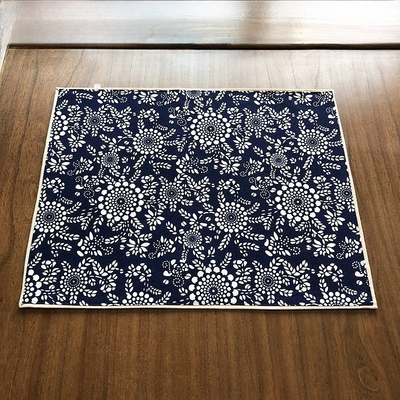 

Thiened Double Layer Pure Cotton Handmade Printed Dining Mat Home Decorations Chinese Western Sle Tablecloth Kitchen Towel