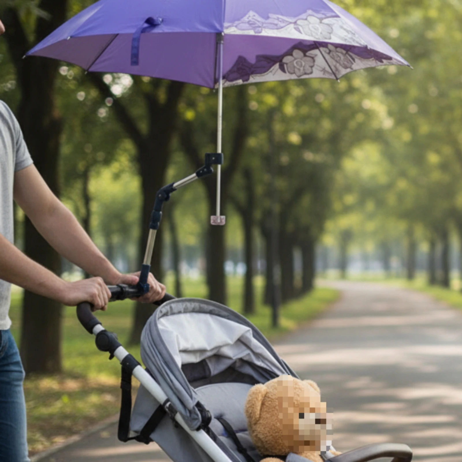Afbeelding 5: Verstelbare parapluhouder, eenvoudig te installeren, elektrische fiets regenschermhouder, fietsparapluhouder, handsfree, buitengebruik