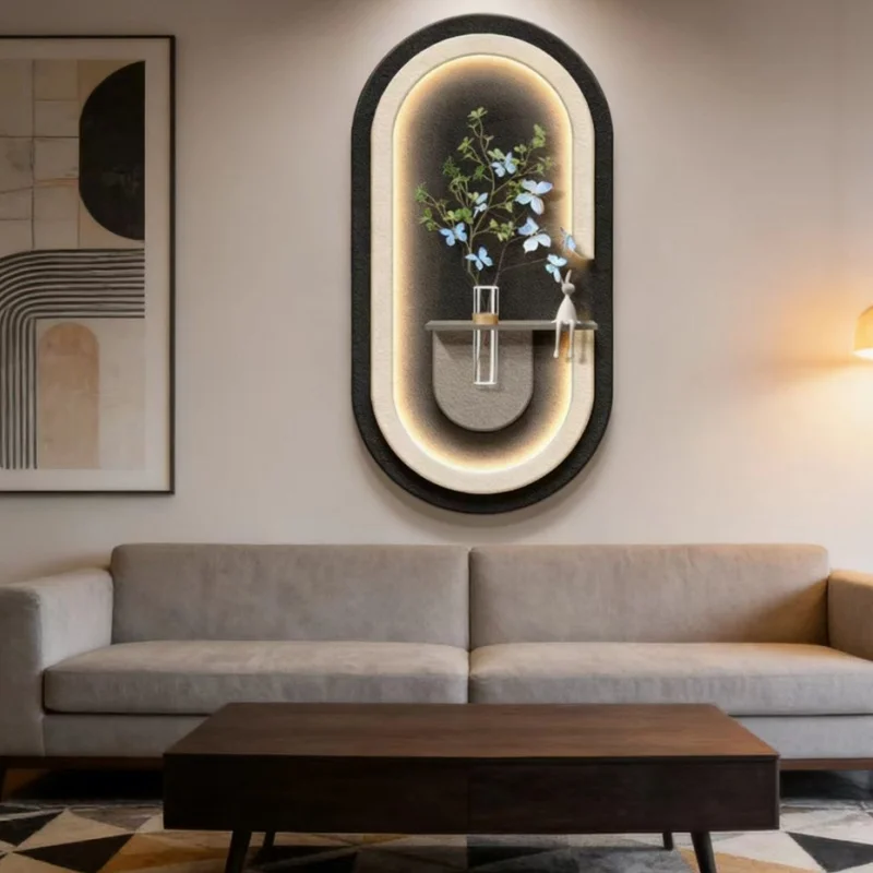 

Минималистичная современная элитная декоративная картина для входной зоны, гидропонные зеленые растения, настенный светильник-картина для коридора