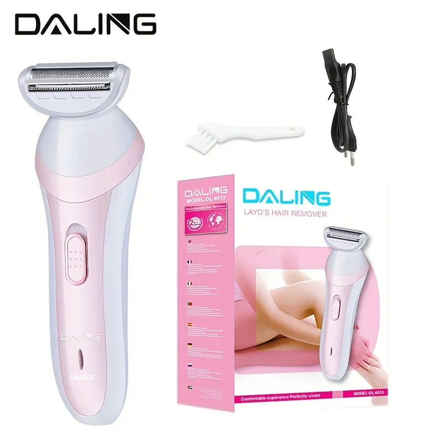 DALING DL-6013 pink USB charging high-quality electric hair removal device, armpit hair private area leg hair shaving device