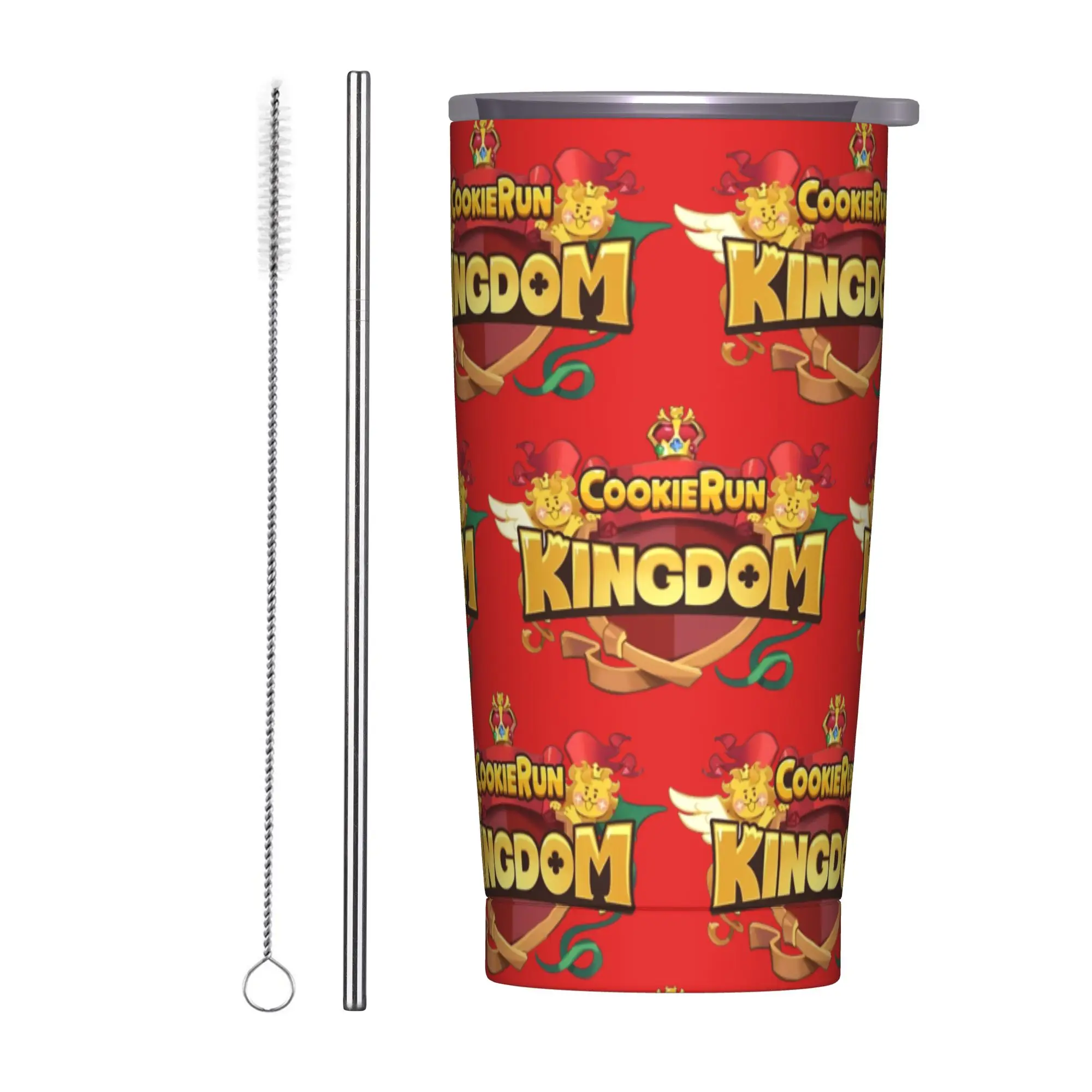 cookie run kingdom Insulated Tumbler with Lid  Vacuum Thermal Mug Outdoor Portable  Bottle Cups, 20oz