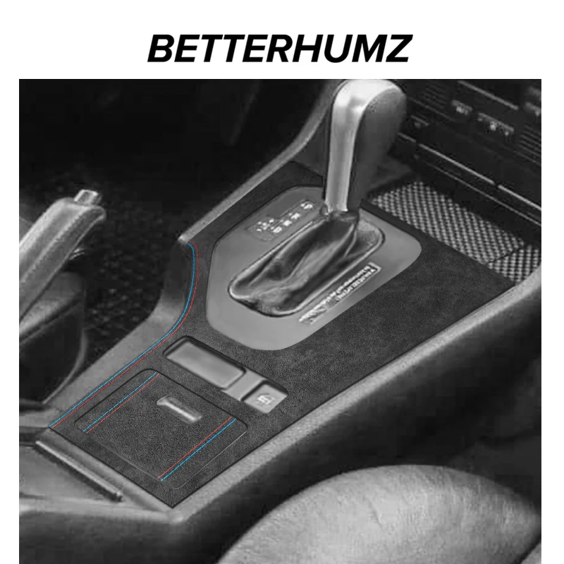 Betterhumz for BMW E39 1999 2000 M5 5 Series Made of Alcantara Car Interior Center Console Gear Shifter Panel Trim Accessoriesr