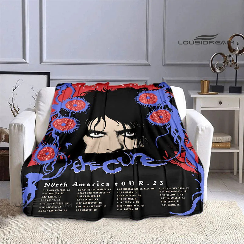 The cure band retro printed blanket Flannel Warm blanket blankets for beds Picnic blanket bed linings birthday gift