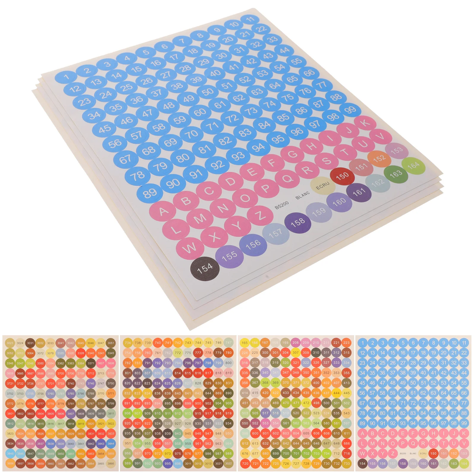 

2 Sets Colorful Stickers Self Adhesive Number Decals DIY Storage Labels Decorative Marking Art Crafts Bedroom ganization