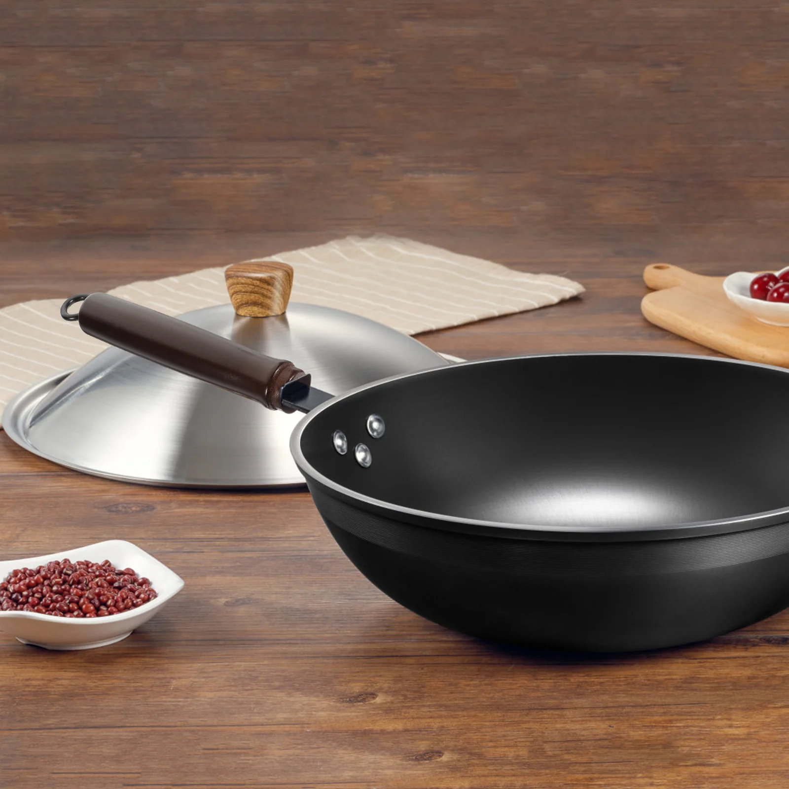 

3Pcs Universal Pot Handle Replacement Wooden Side Handle for Frying Milk Pan Comfortable Grip Household Cookware Supplies