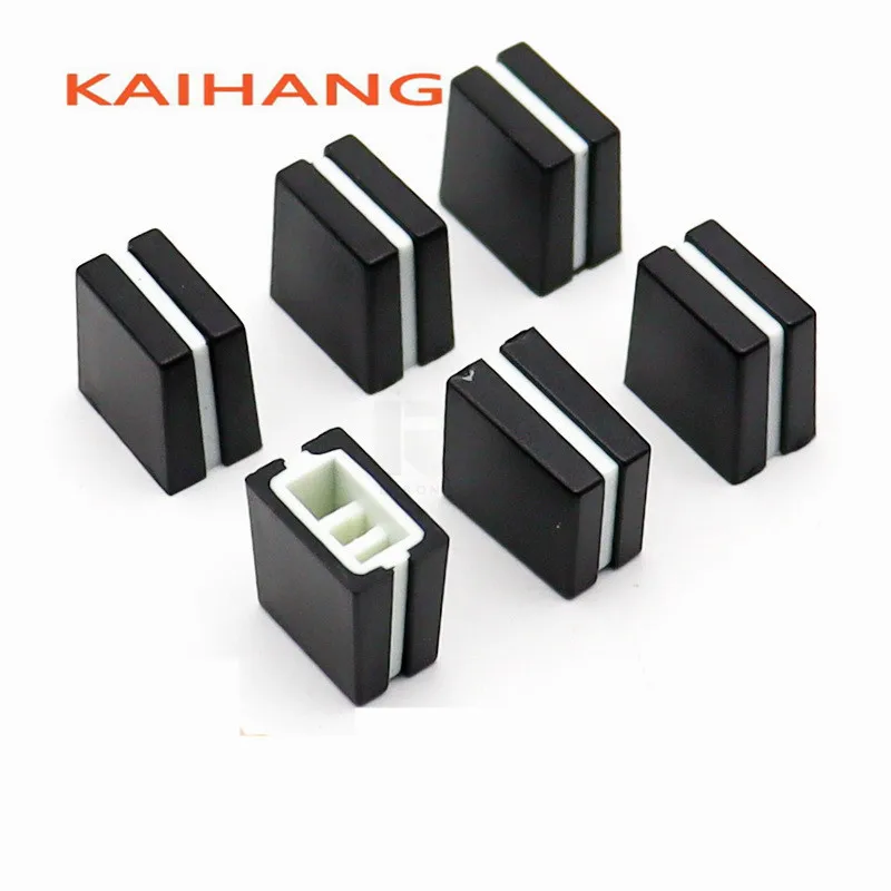 10PCS 12.5X8X13MM mixer fader cap Straight slide Potentiometer push-rod switch cap Inner hole length 4MM wide 1.2MM