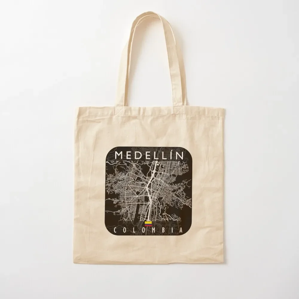 

MEDELLIN MAP COLOMBIA Tote Bag shopping trolley bag Women's tote bag Women bags eco pack