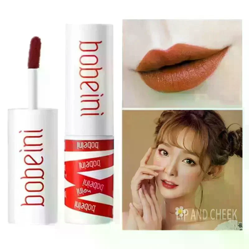 8 colori doppio scopo velluto opaco lucidalabbra fard duraturo impermeabile opaco liscio nudo marrone labbro colore regalo di festa stile coreano