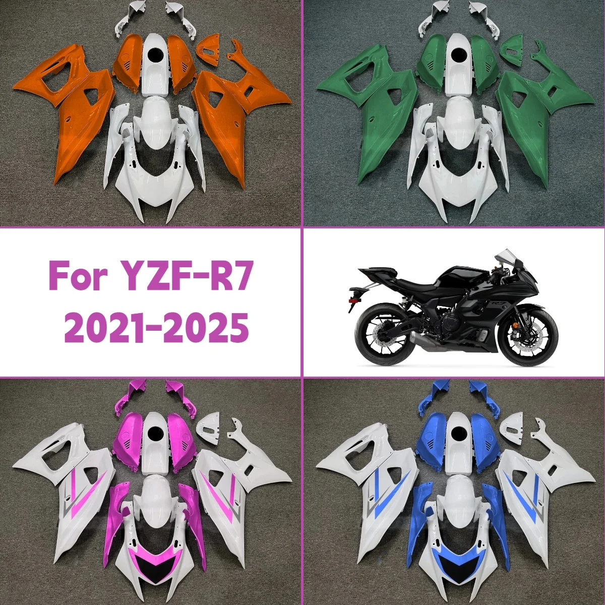 

For 2021-2025 Suzuki YZFR7 Motorcycle Plastic Part Body Kit Fairings 21-25 YZF R7 Easy Install Fairing Set