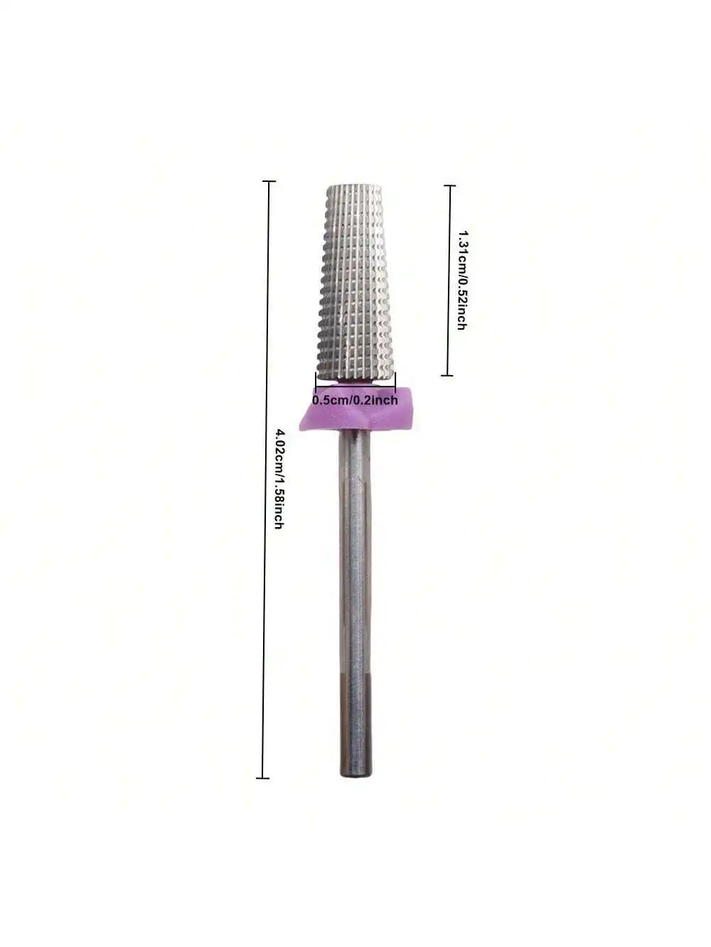 1 Stück 3XF Hartmetall-Nagelbohrer, Nagelschleifkopf aus Wolframstahl für elektrische Maniküre-Maschine, professioneller Acrylnagel
