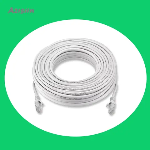 AZISHN 10M 20M 30M 50M cat5 Ethernet Network Cable RJ45 Patch Outdoor Waterproof LAN Cable Wires For CCTV POE IP Camera System