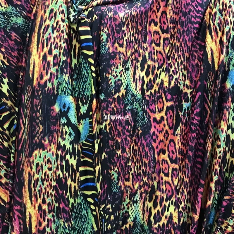

Colored Printed Fabric Knitted Milk Silk Performance Dress Dance Costume Fashion Clothing Fabrics for By Meter Diy Sewing Cloth