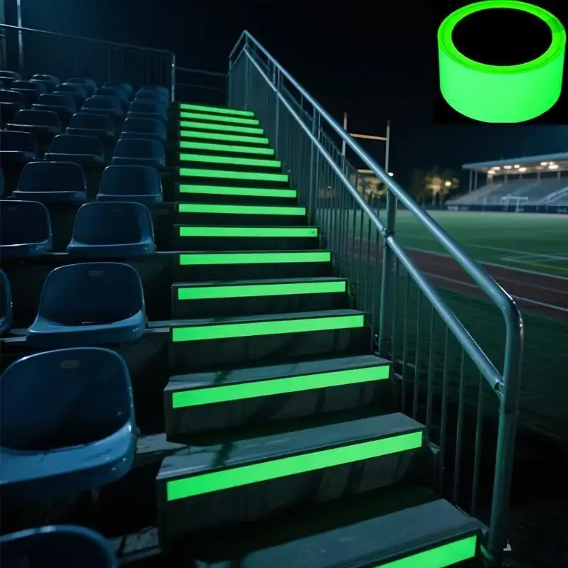 1 Pack Long Lasting Fluorescent Glow Tape Self Adhesive Luminous Tape Outdoor Sports Night Decor Home Marking
