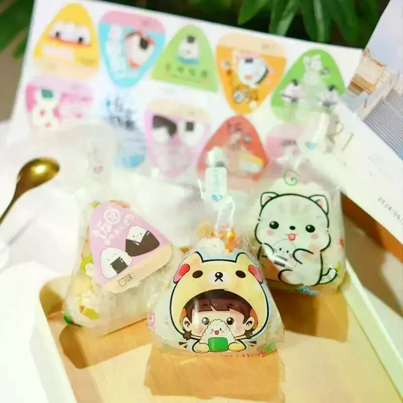 50Pcs Triangle Rice Vegetable Roll Onigiri Sushi Disposable Packaging Bags Bento Accessories