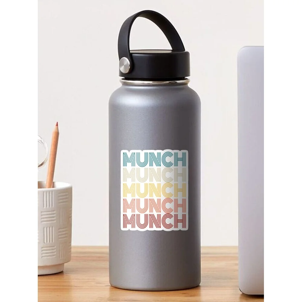Retro Munch Funny Adult Humor Vintage Retro Munch Gear Sticker for Laptop Decor Bedroom Car Cute Cartoon Art Fashionable Public