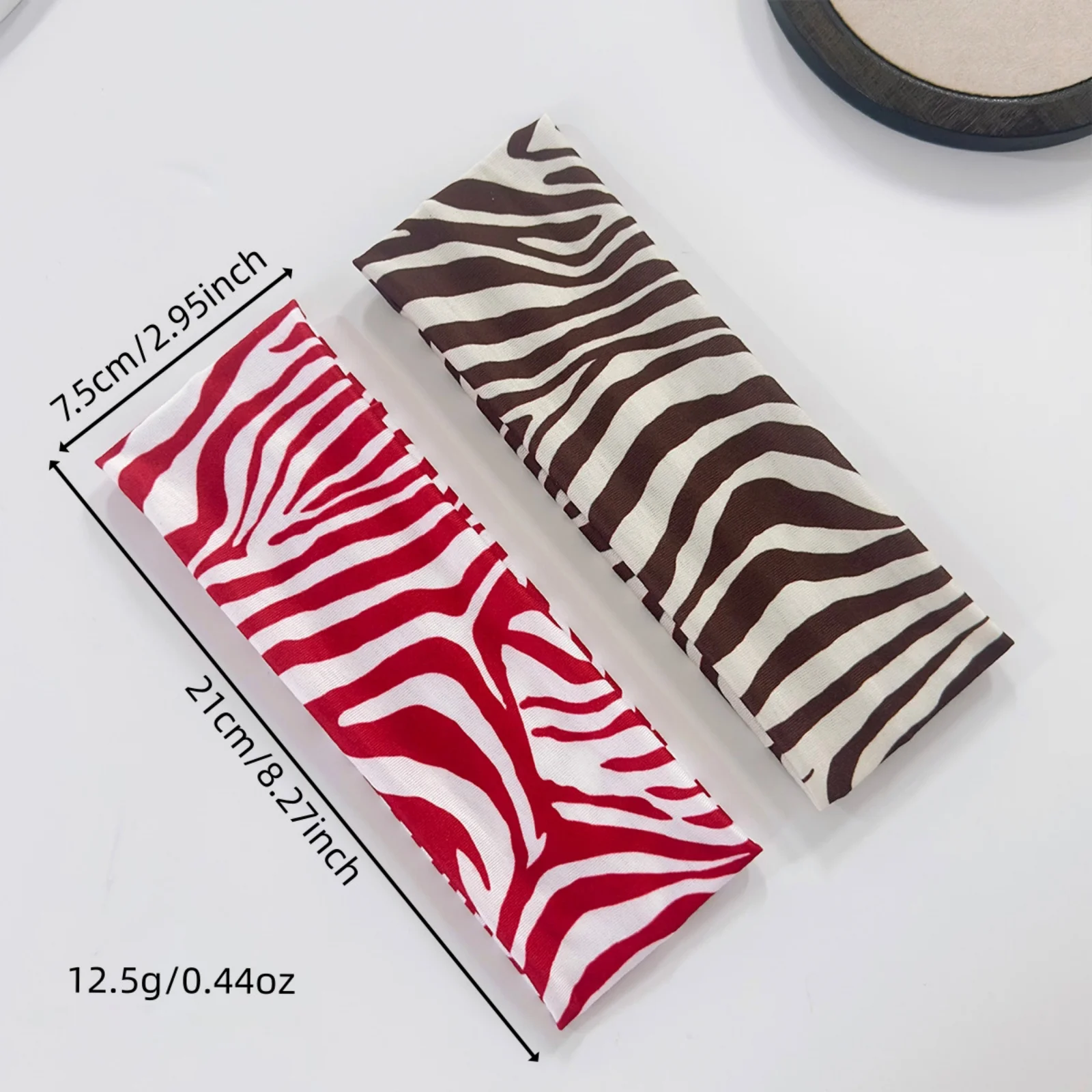 مجموعة عصابات رأس مطبوعة على شكل حمار وحشي قطعة واحدة، إكسسوارات شعر عصرية بنمط حيوانات، أربطة شعر واسعة متعددة الألوان للنساء، ديكور شعر أنيق